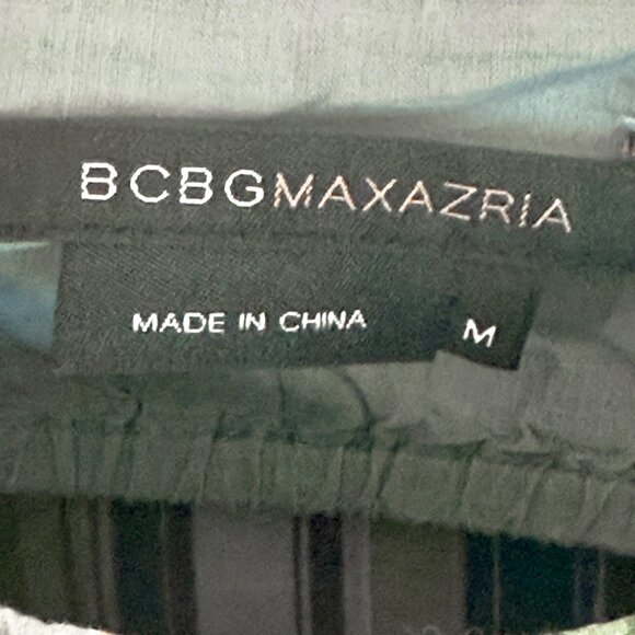 BCBG Max Azria Scoop Neck Tank Top M Abstract Stripe Artwear Pullover Blouse - Picture 6 of 8